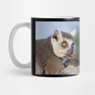 A-lemur-with-its-tongue-out Mug